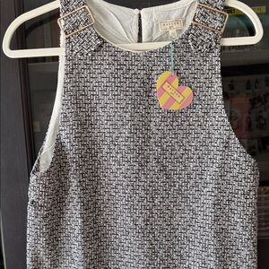 Hayden Girls Black and White Tweed Dress